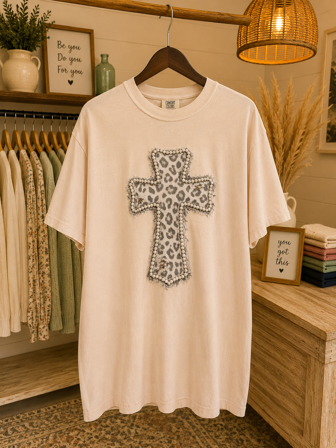Leopard Cross Graphic Tee
