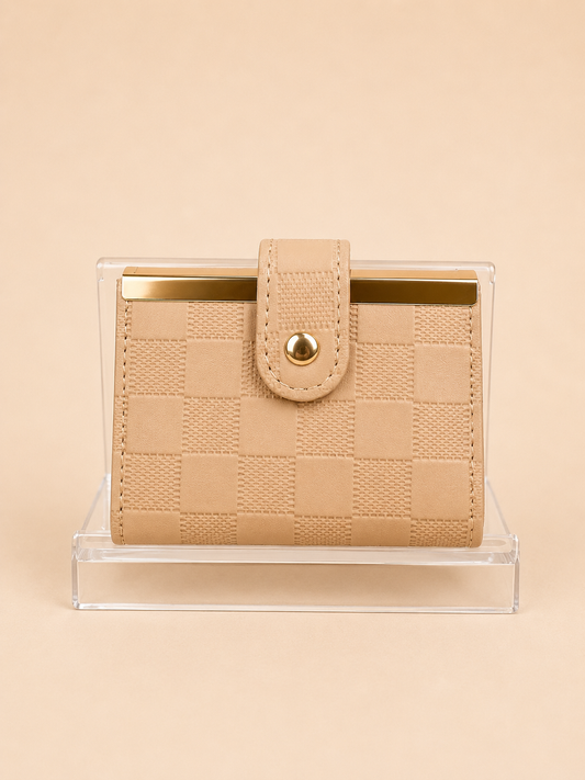 Checkered Square Wallet