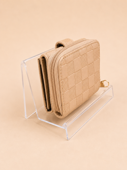 Checkered Square Wallet