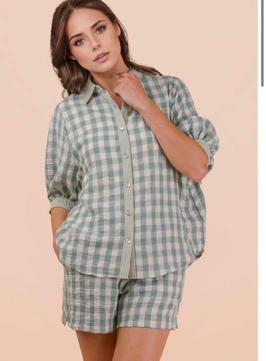 Coastal Gingham Set