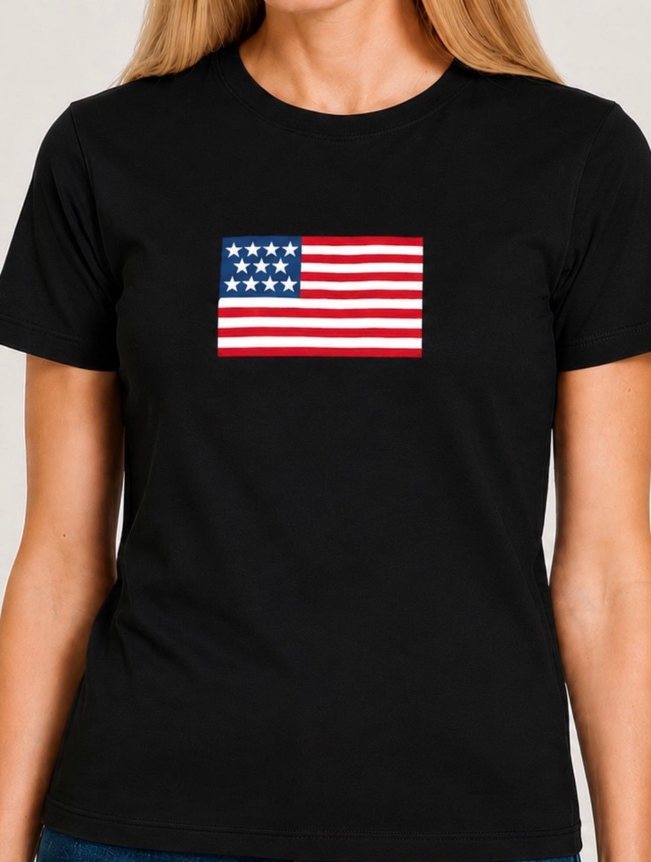 Zenana American Flag Tee