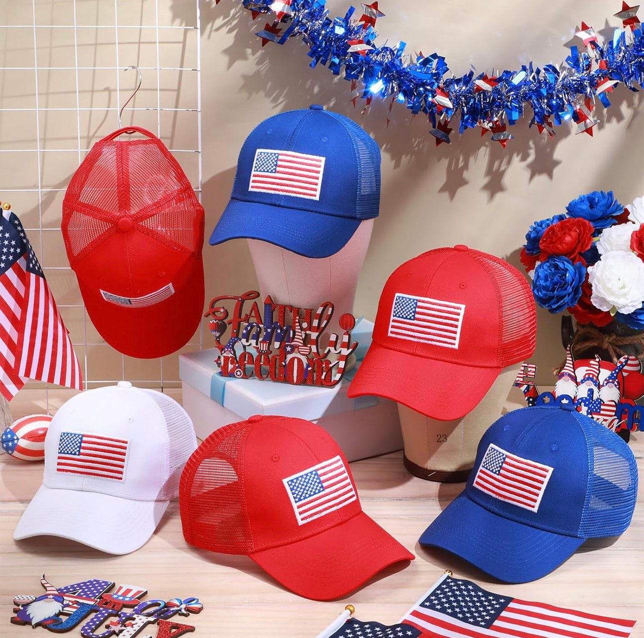 American Flag Patch Hat